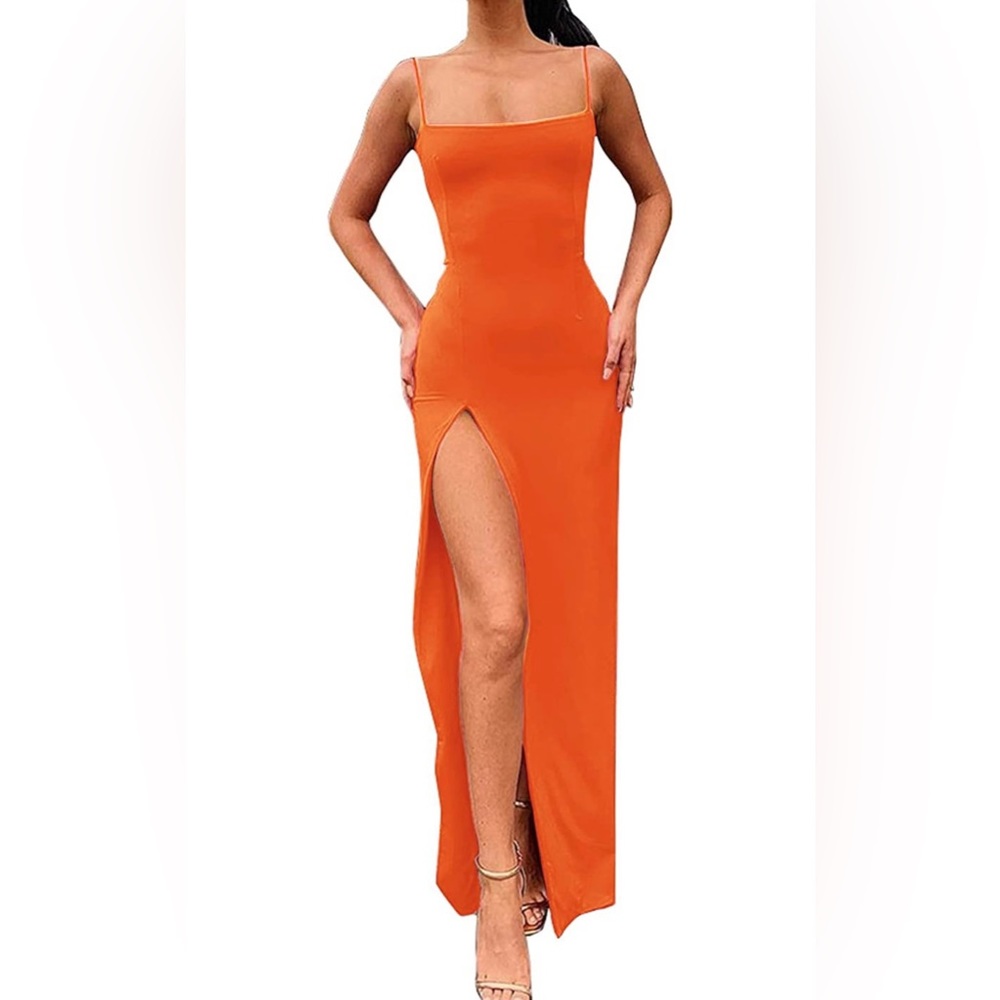 Amazon thigh high slit bodycon